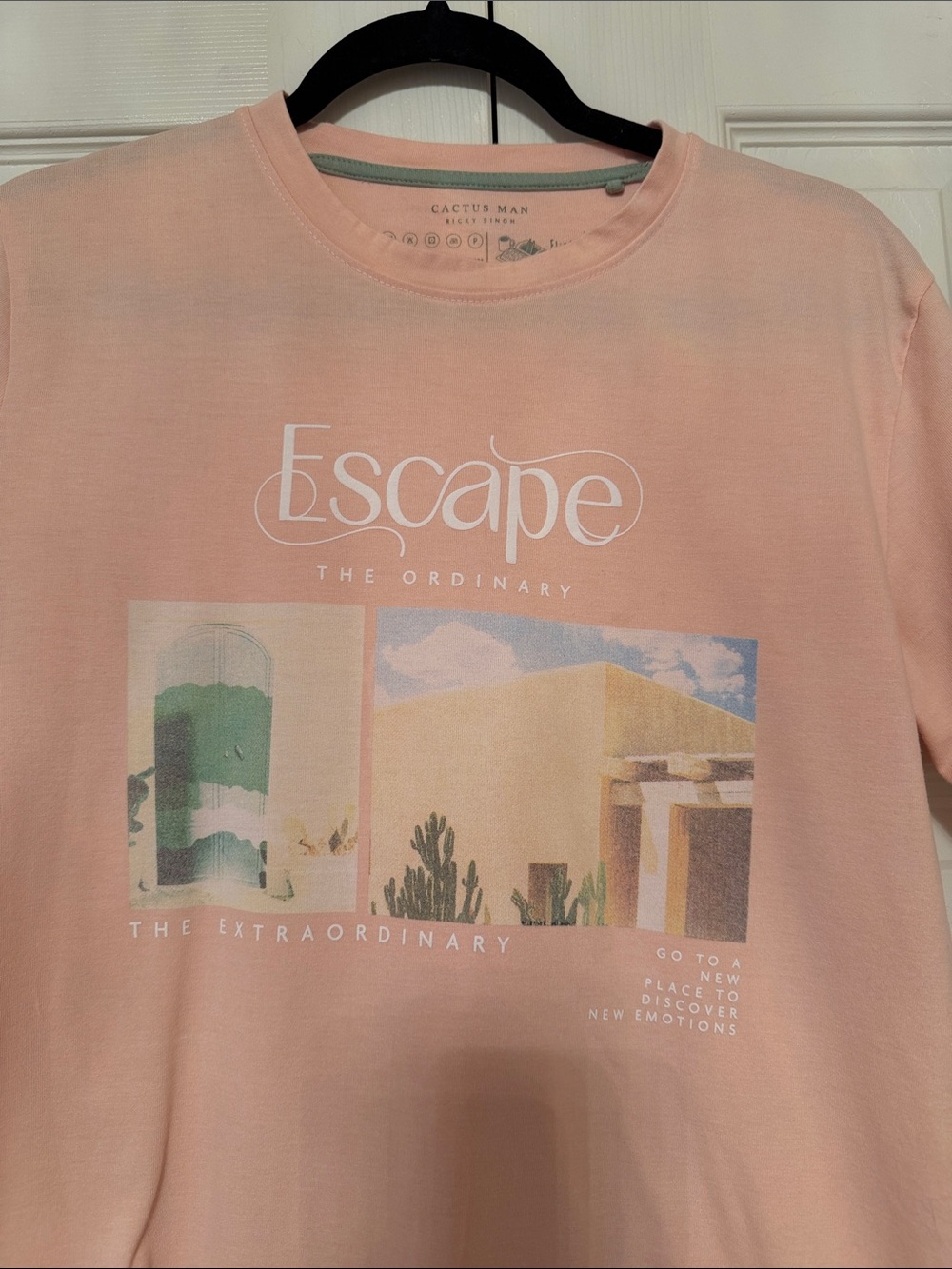 Cactus Peach Graphic 'Escape' Tee - Picture 2 of 3